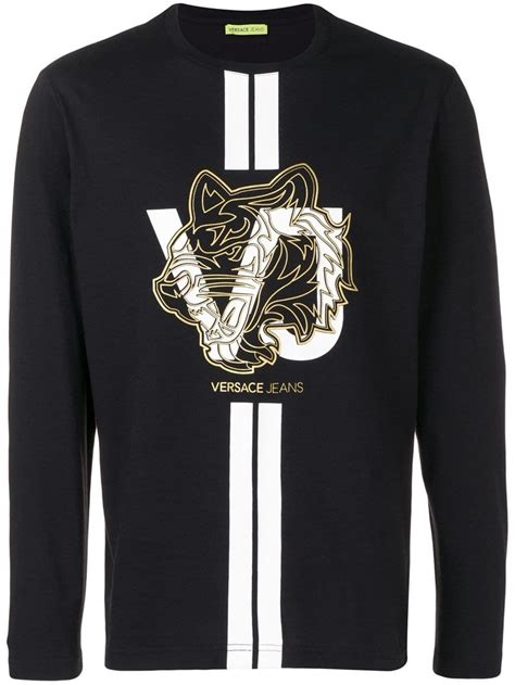 versace jeans sweatshirt tiger|Versace Jeans Tiger Print Sweatshirt .